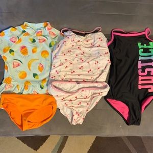 Girls swim lot - size 7/8 - Land’s End,OP,Justice
